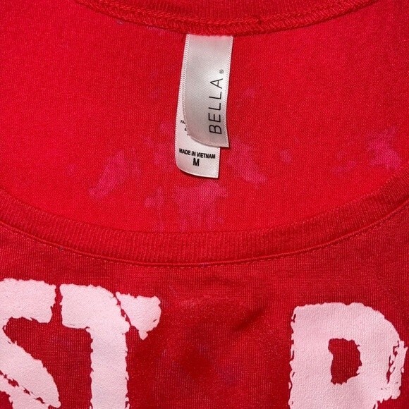 Red Stop Stalking Me Tank Top Medium Shirt casual cute city graphic sexy‎ - Picture 4 of 4
